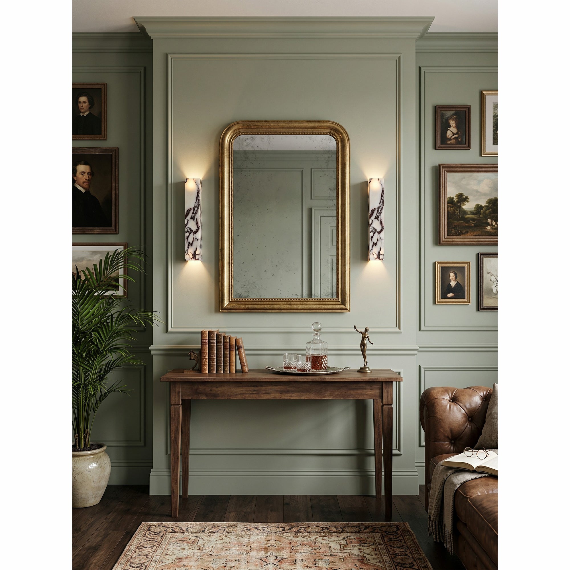 Corvessa Marble Wall Sconce