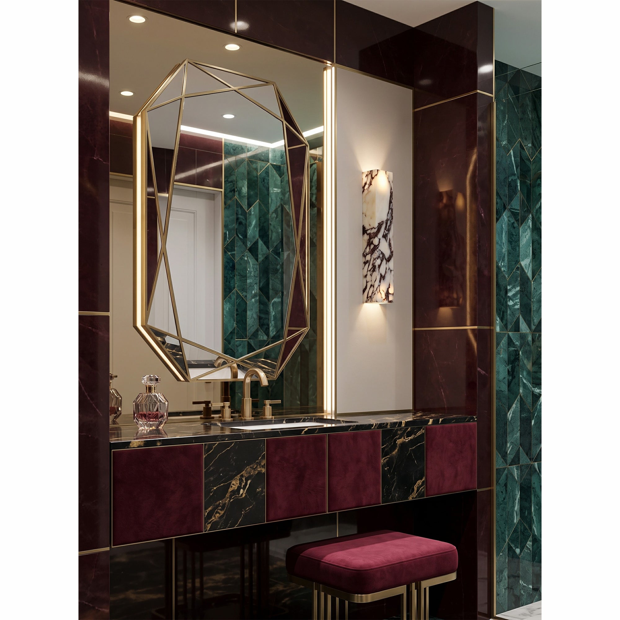 Corvessa Marble Wall Sconce