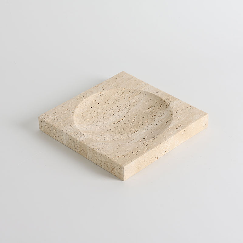 Crater Travertine Tray