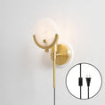 Load image into Gallery viewer, Crescent Cradle Alabaster Plug-in Wall Sconce
