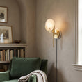 Load image into Gallery viewer, Crescent Cradle Alabaster Plug-in Wall Sconce
