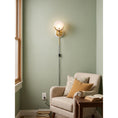Load image into Gallery viewer, Crescent Cradle Alabaster Plug-in Wall Sconce
