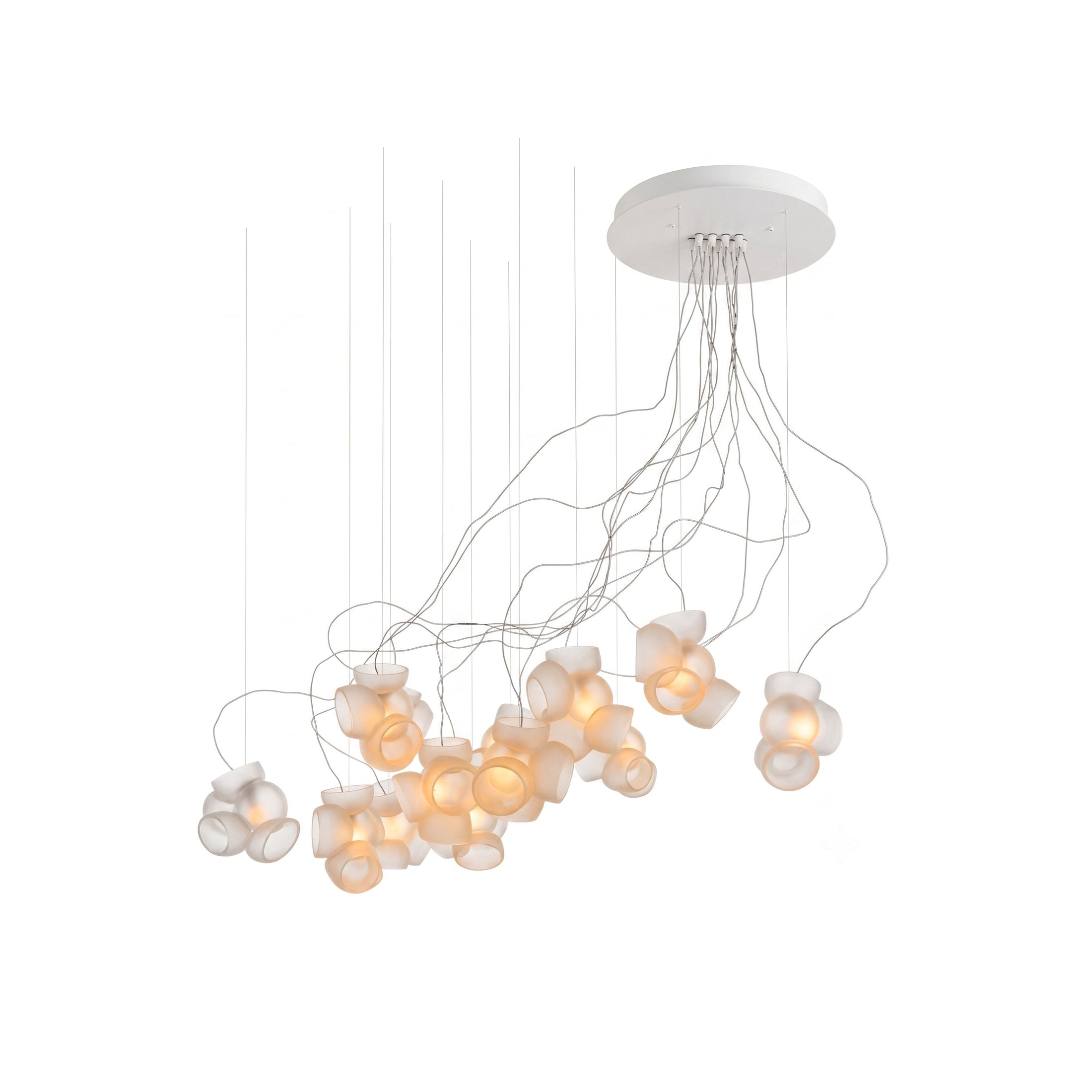 Cumulus Sculptural Glass Cluster Chandelier