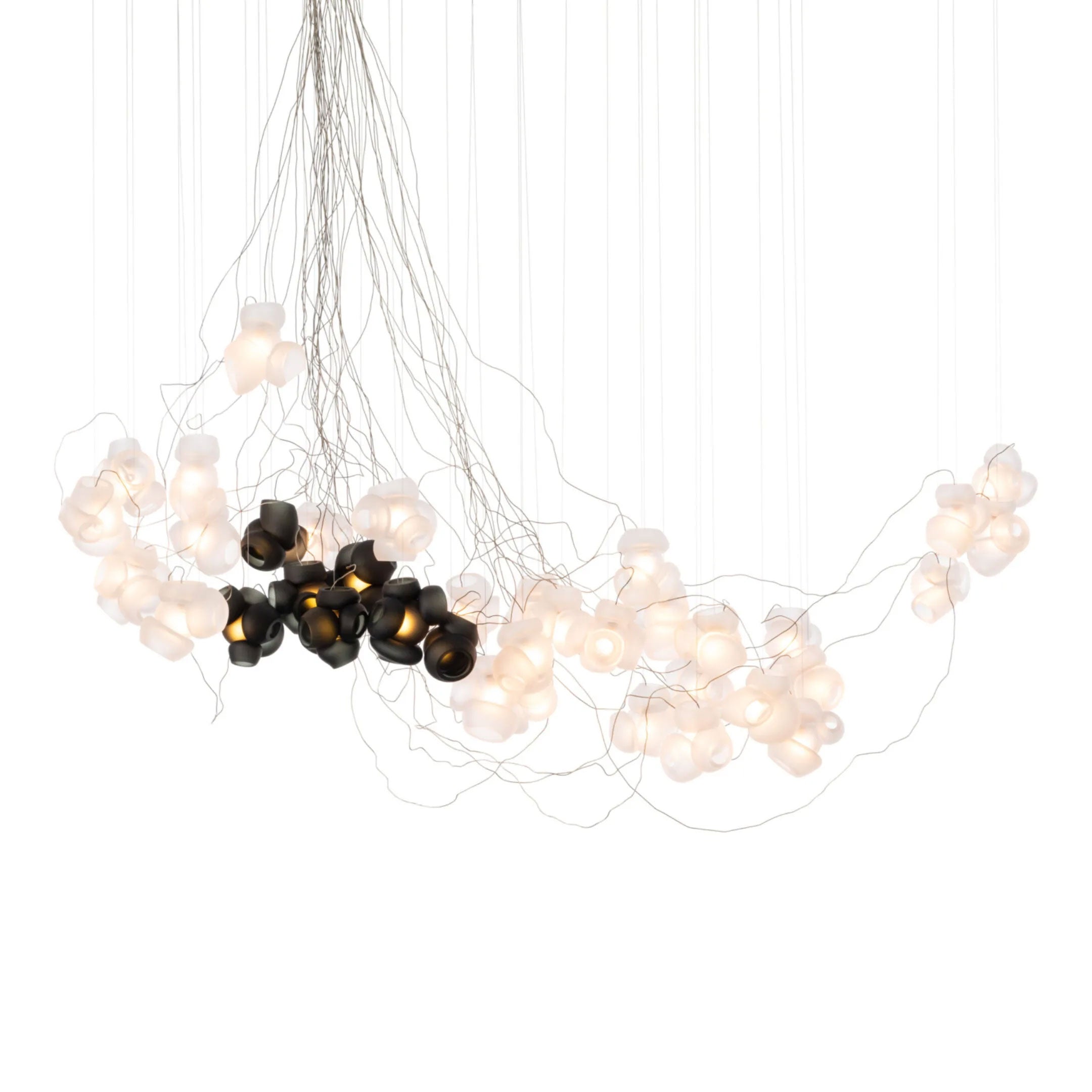 Cumulus Sculptural Glass Cluster Chandelier