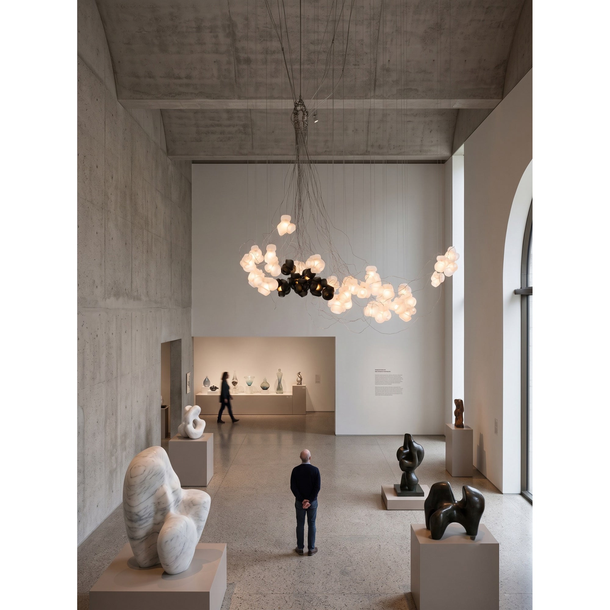 Cumulus Sculptural Glass Cluster Chandelier