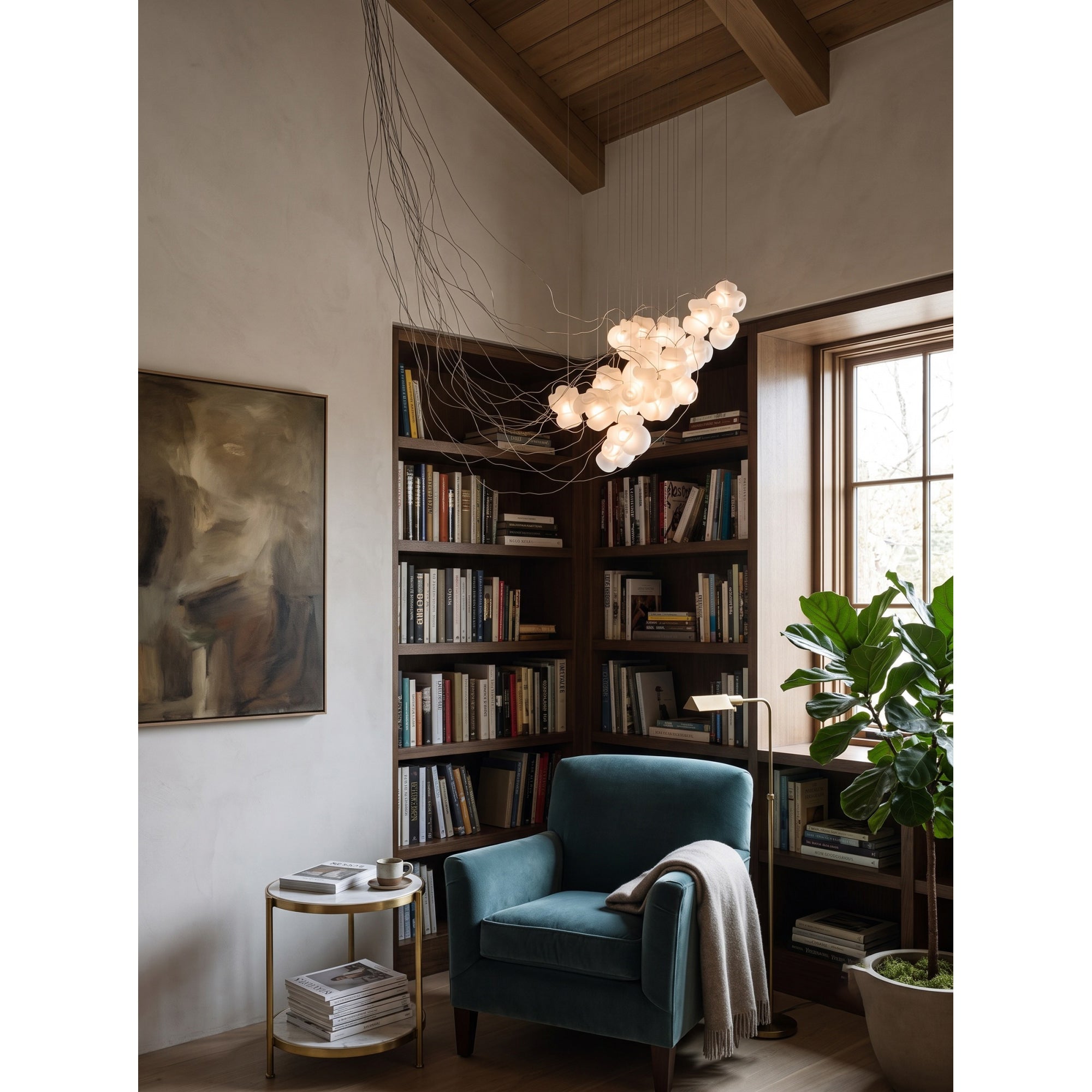 Cumulus Sculptural Glass Cluster Chandelier