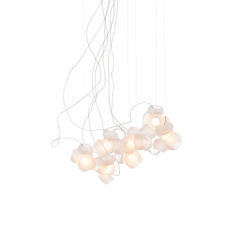 Cumulus Sculptural Glass Cluster Chandelier