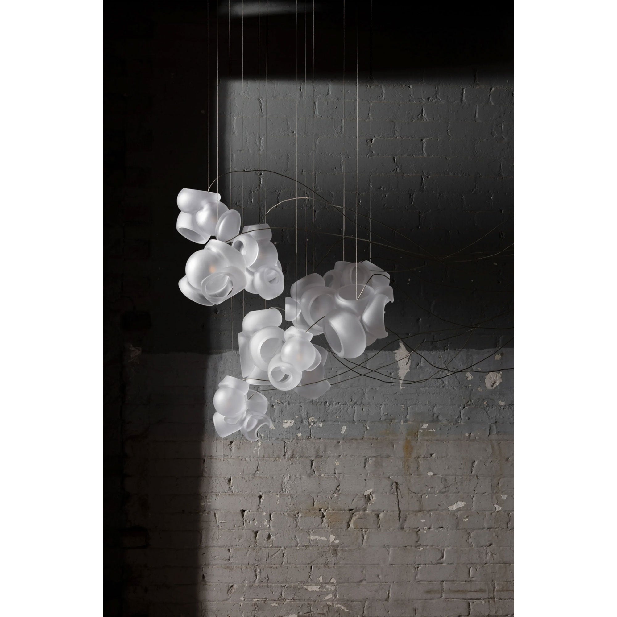 Cumulus Sculptural Glass Cluster Chandelier
