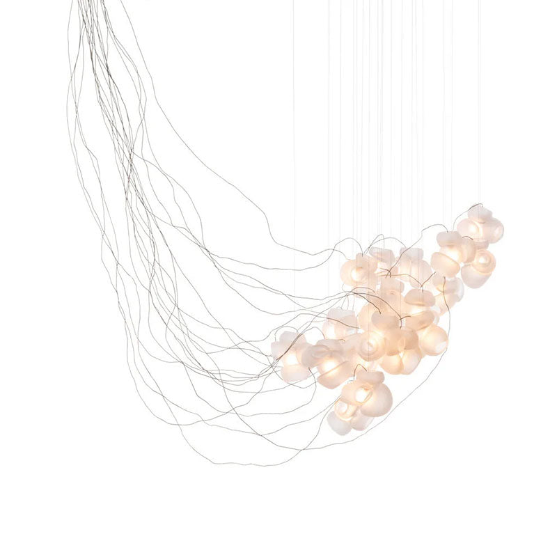 Cumulus Sculptural Glass Cluster Chandelier