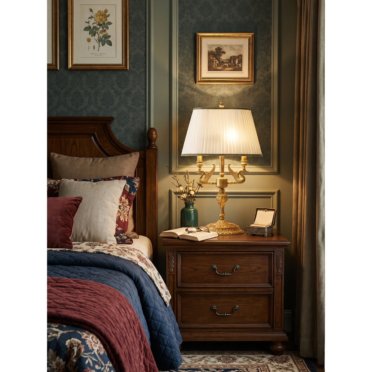Cygnet Two-Light Candelabra Table Lamp