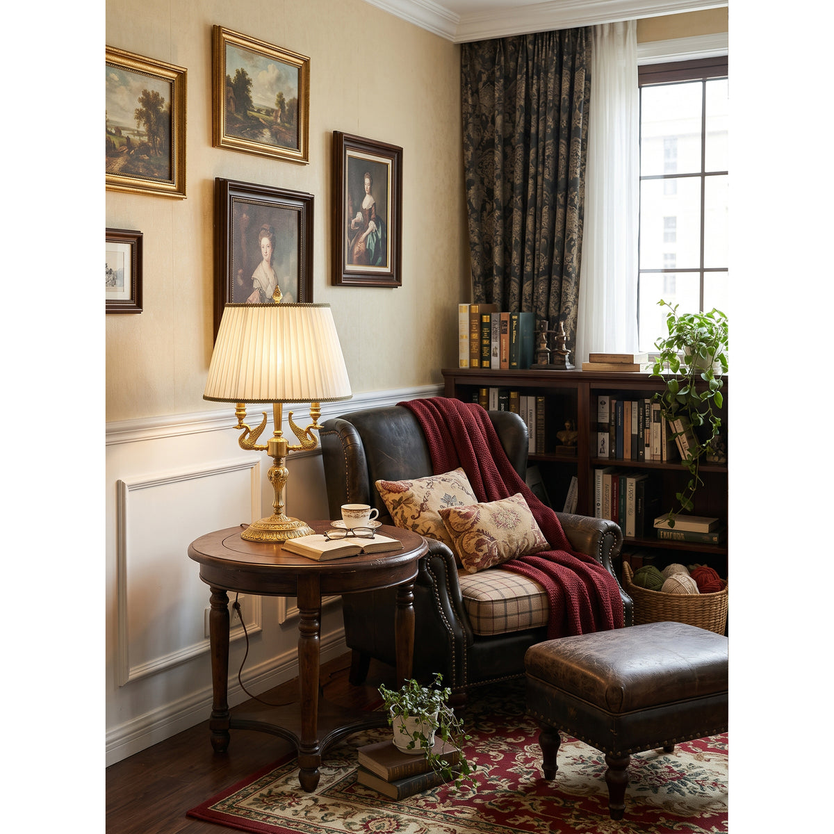 Cygnet Two-Light Candelabra Table Lamp