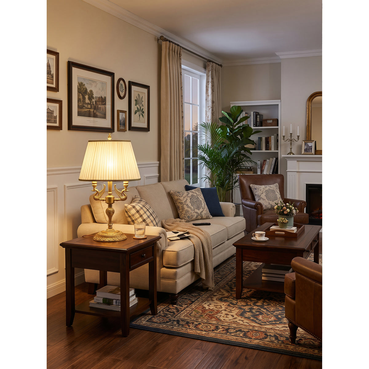 Cygnet Two-Light Candelabra Table Lamp