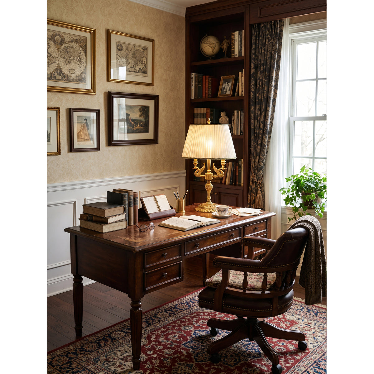 Cygnet Two-Light Candelabra Table Lamp