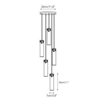 Dansani Lyra Alabaster Chandelier – detail 5 — Dimension drawings 3