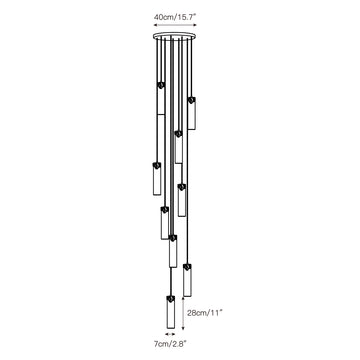 Dansani Lyra Alabaster Chandelier – detail 7 — Dimension drawings 5