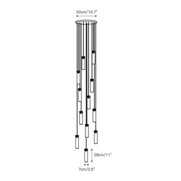 Dansani Lyra Alabaster Chandelier – detail 8 — Dimension drawings 6