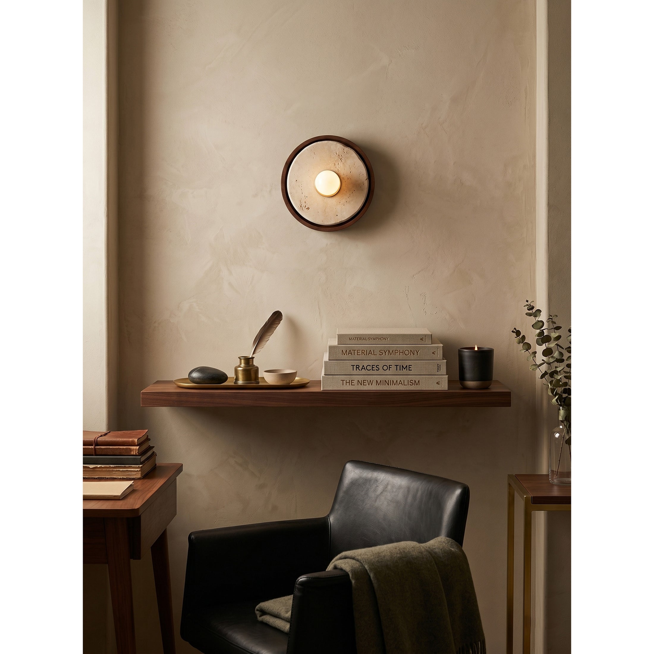 Dario Travertine Wall Sconce