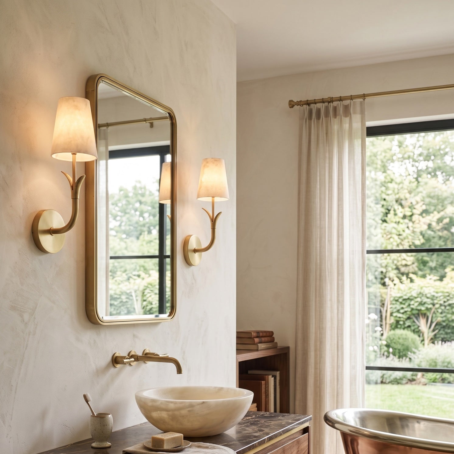 Deering Alabaster Wall Sconce