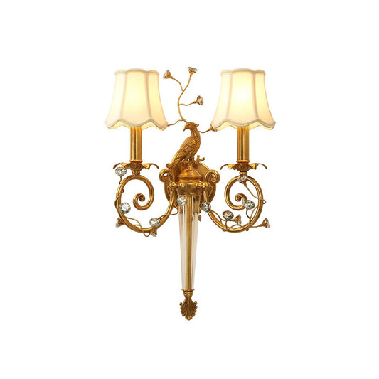Delphia Peacock Wall Sconce