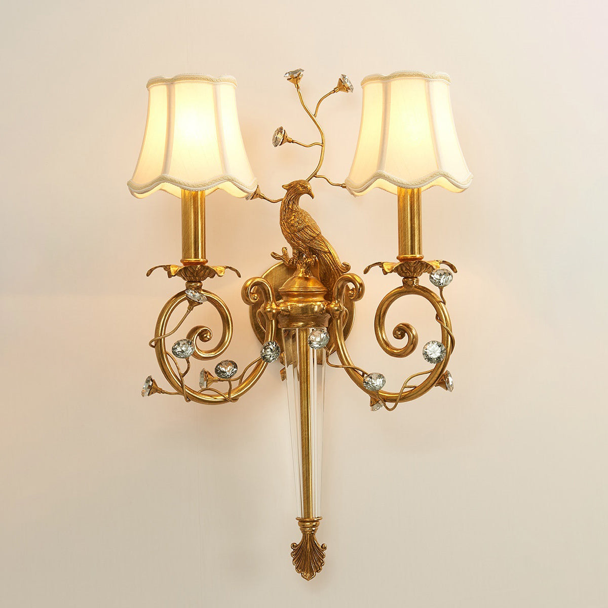 Delphia Peacock Wall Sconce