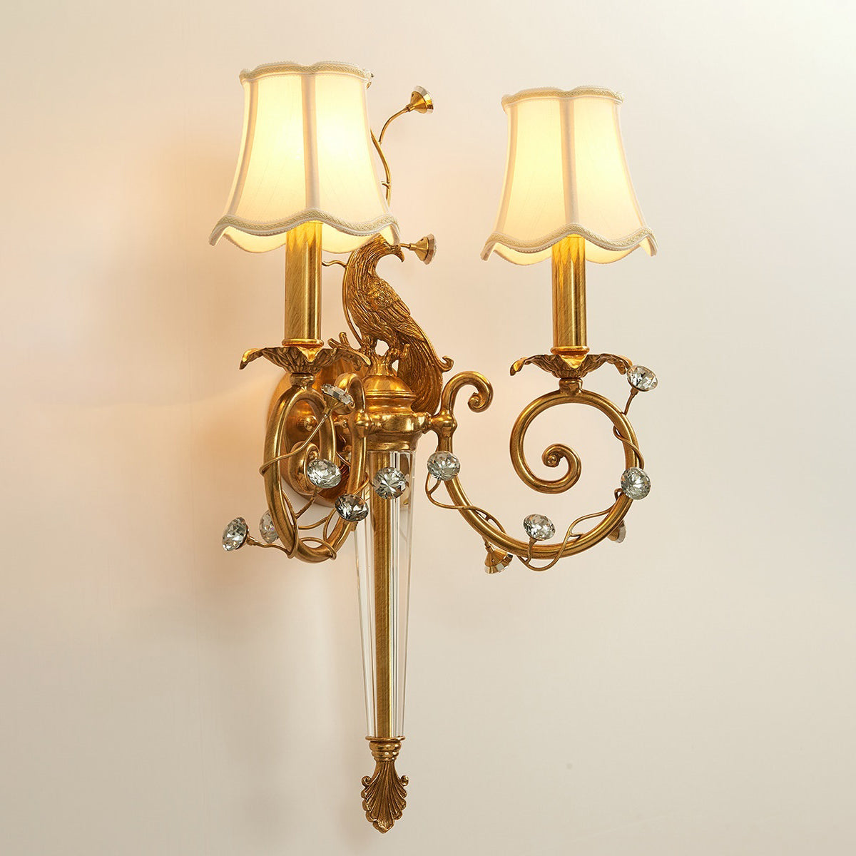 Delphia Peacock Wall Sconce