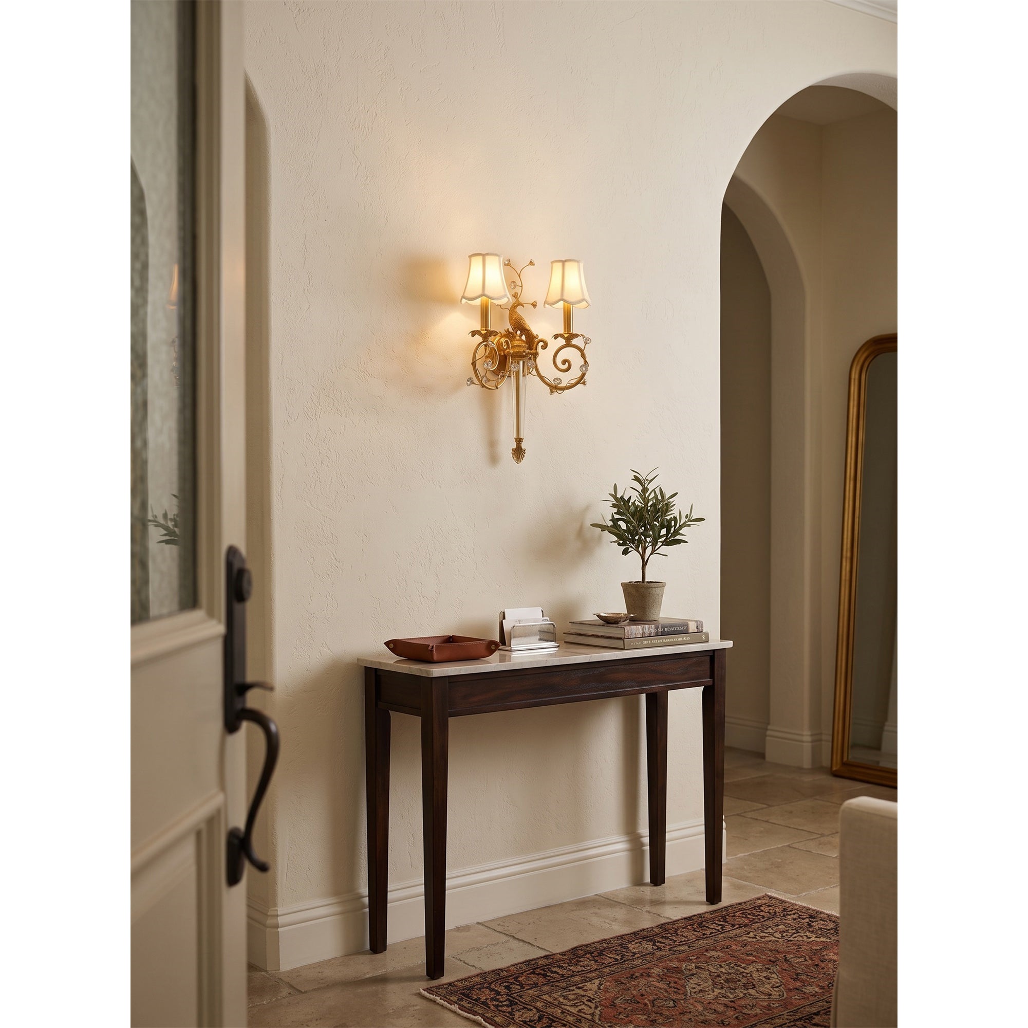 Delphia Peacock Wall Sconce