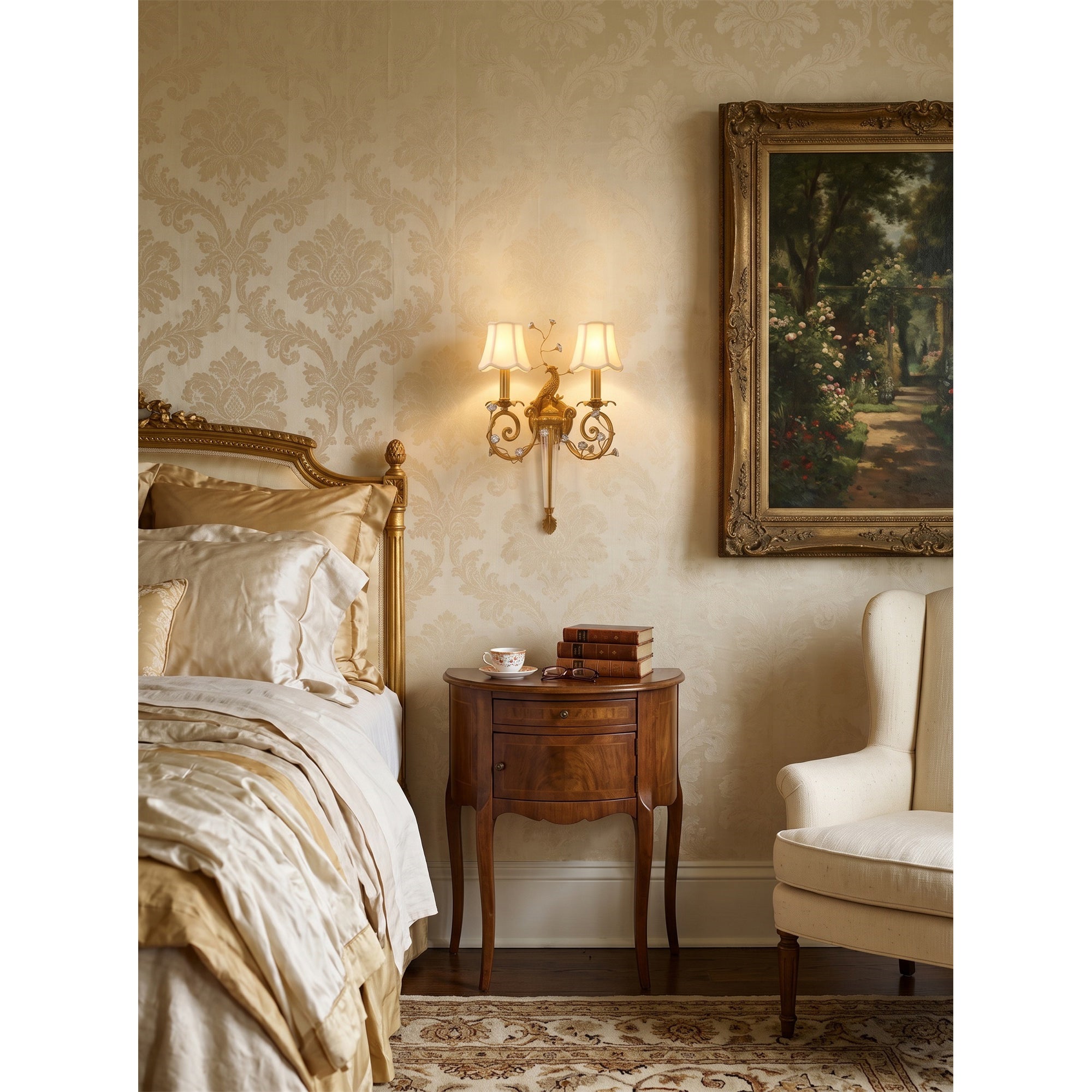 Delphia Peacock Wall Sconce
