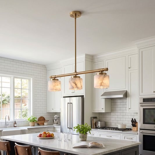 Devon Linear Alabaster Pendant Lamp – detail 2