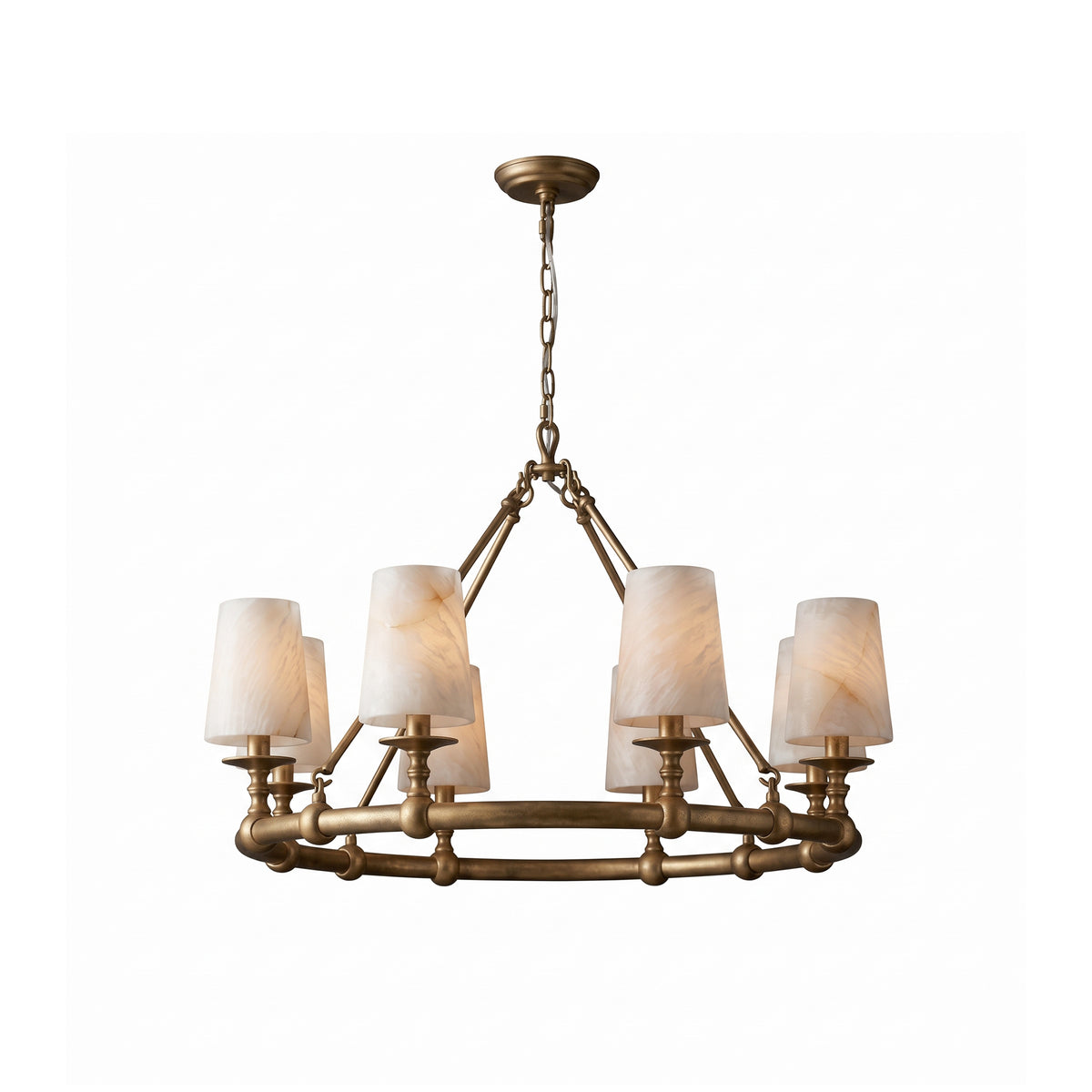 Devon Round Alabaster Chandelier