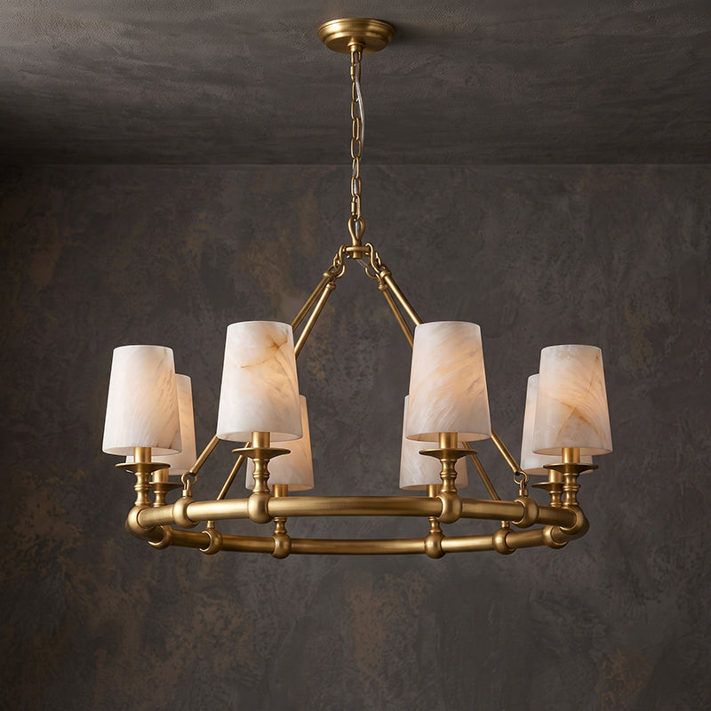 Devon Round Alabaster Chandelier – detail 25