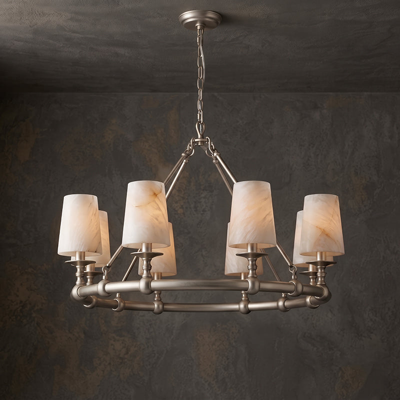 Devon Round Alabaster Chandelier – detail 26