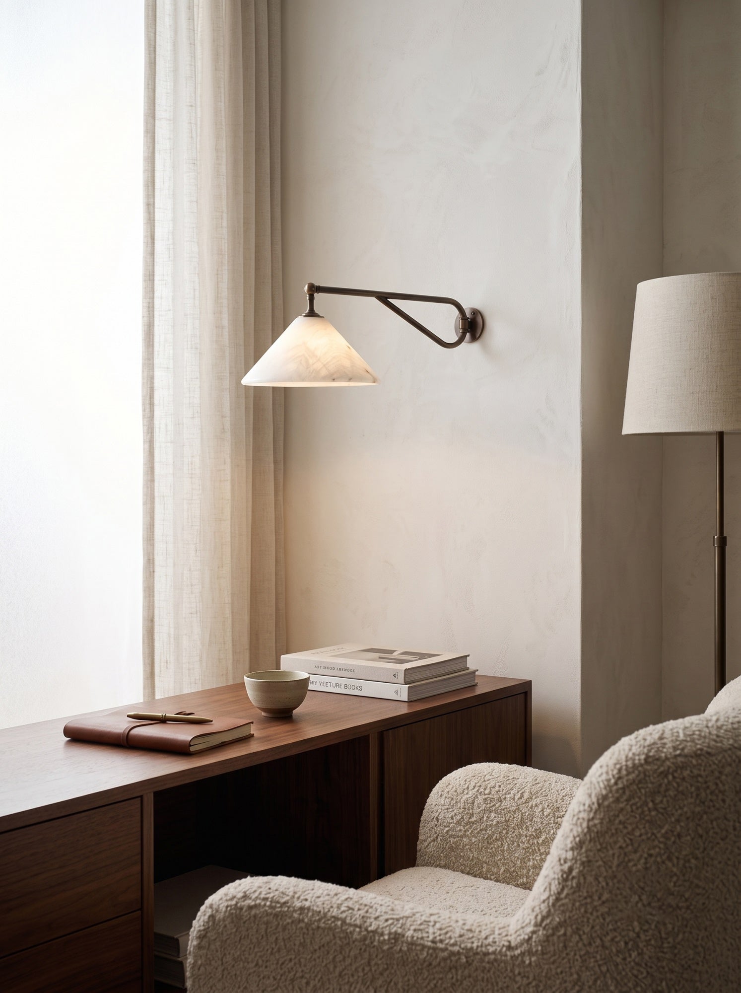 Dionis Alabaster Wall Sconce