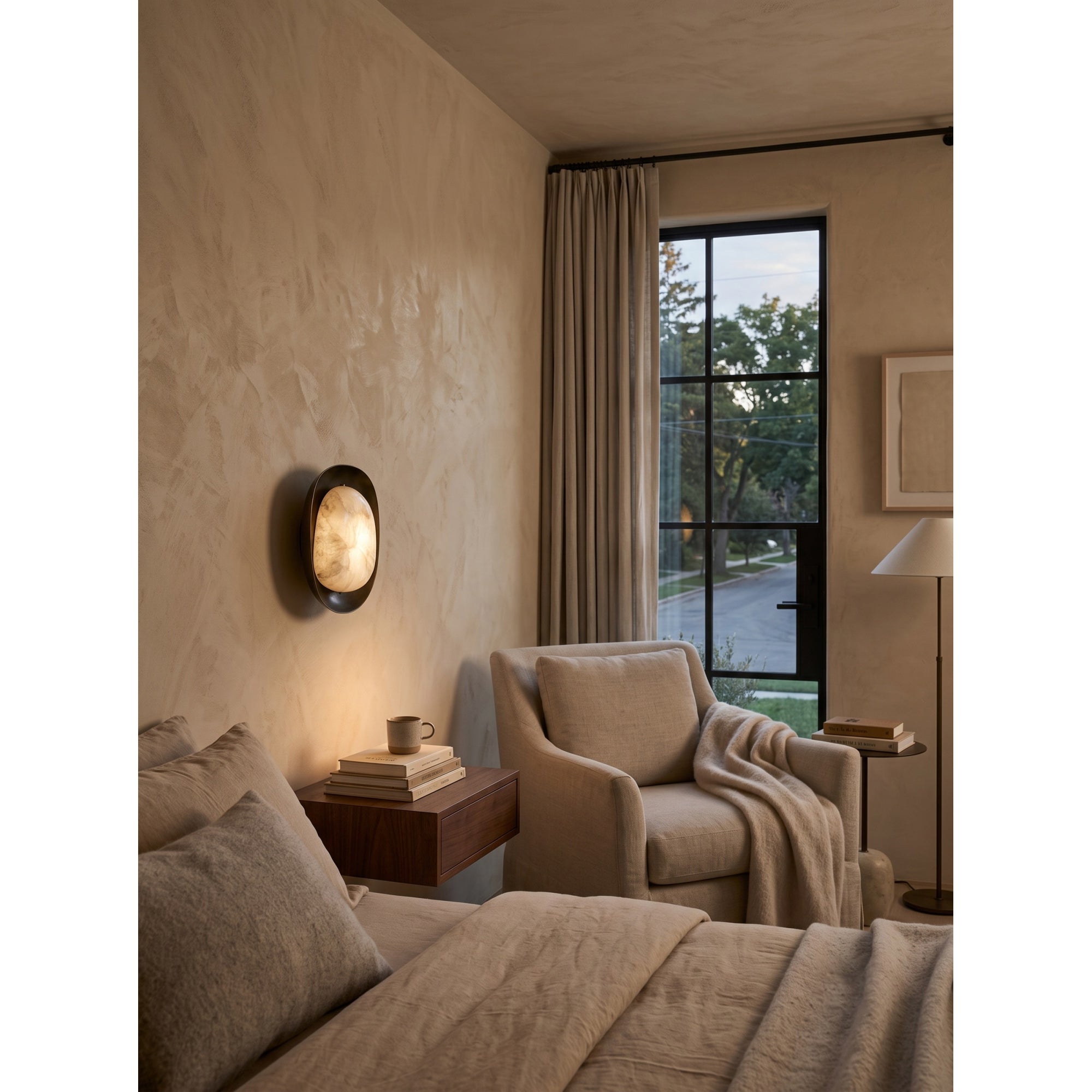 Dormus Alabaster Wall Sconce