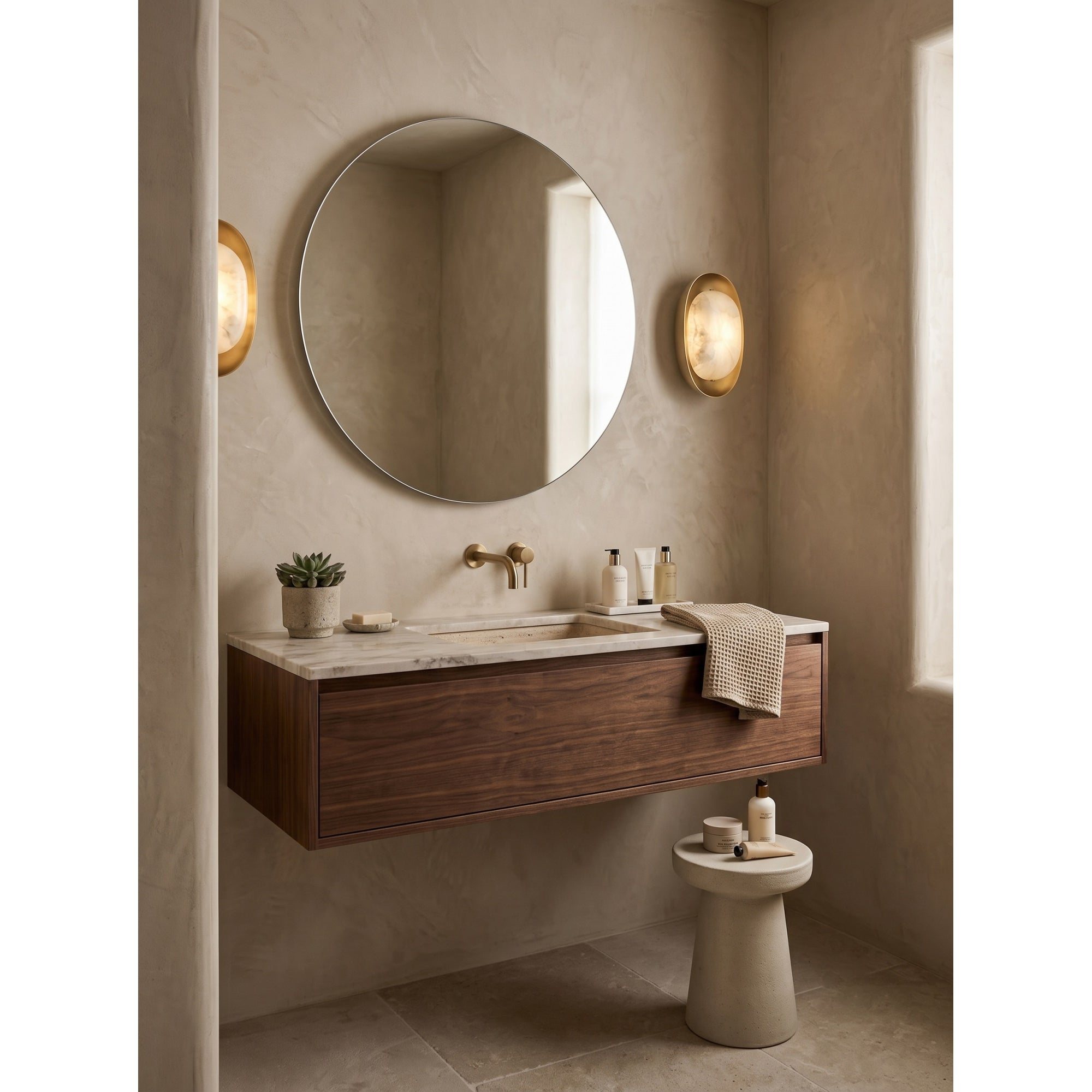 Dormus Alabaster Wall Sconce