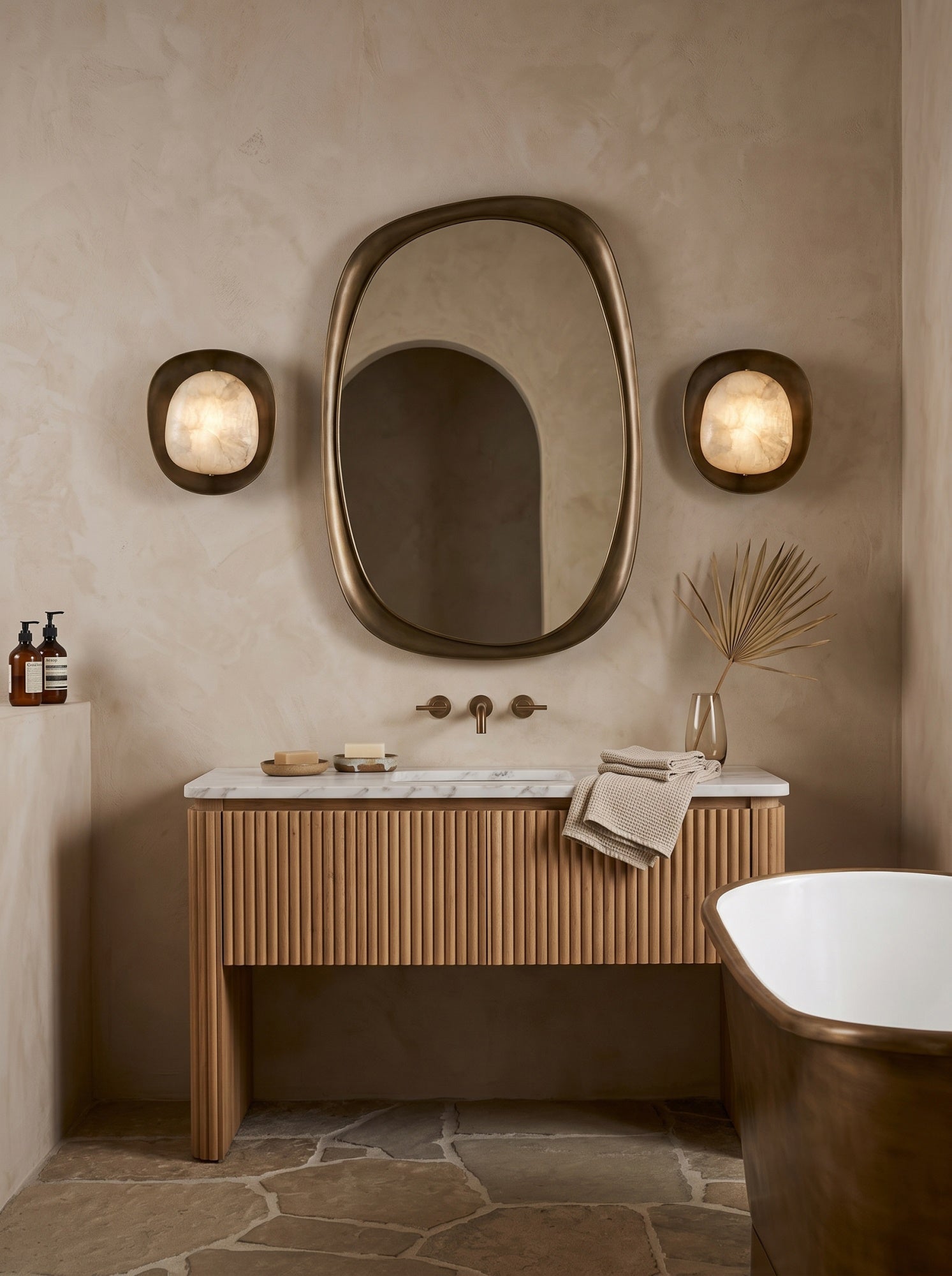 Dormus Alabaster Wall Sconce
