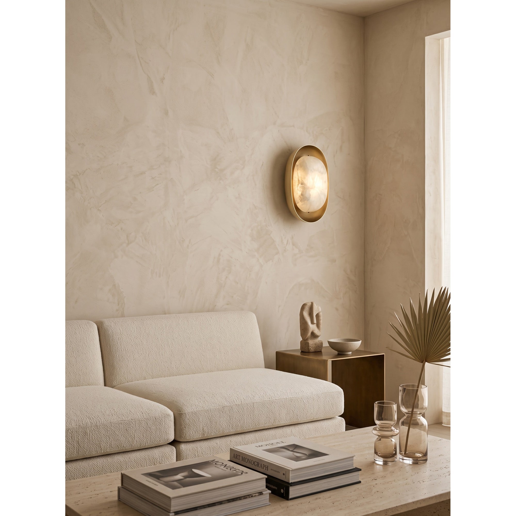 Dormus Alabaster Wall Sconce