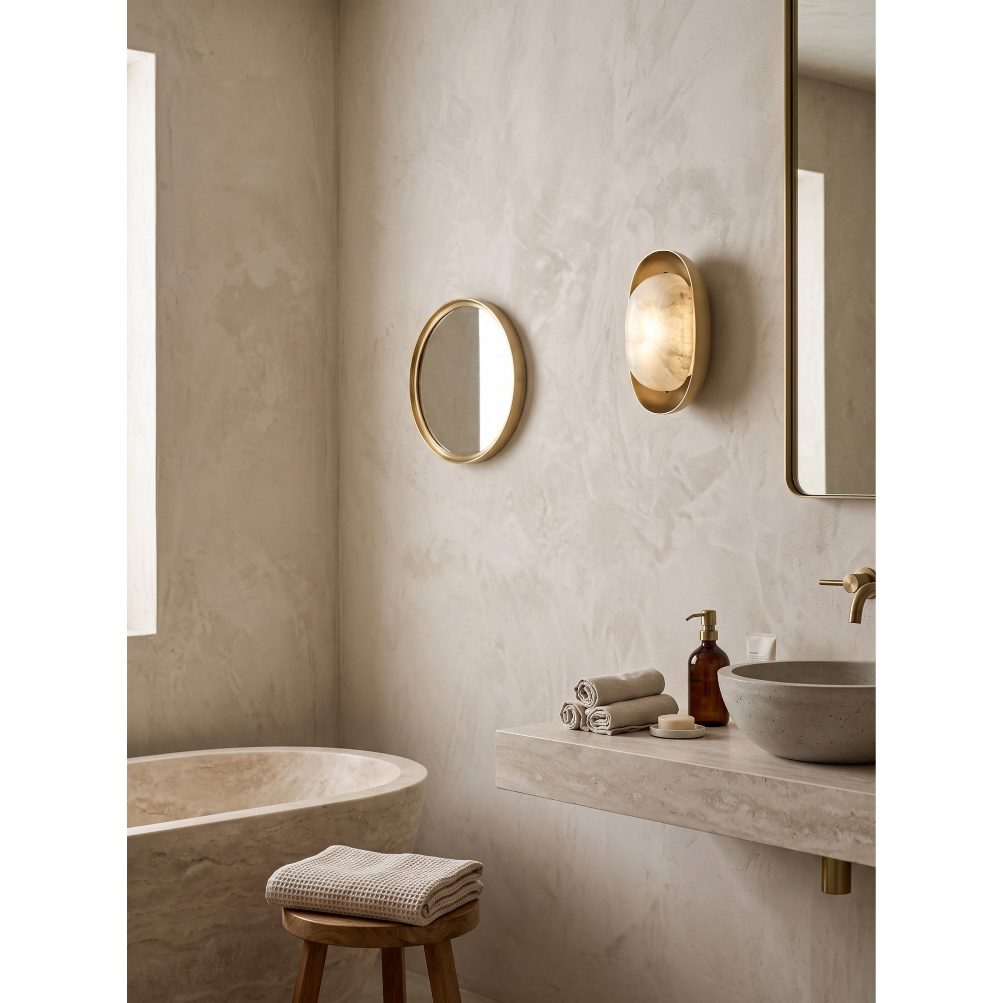 Dormus Alabaster Wall Sconce