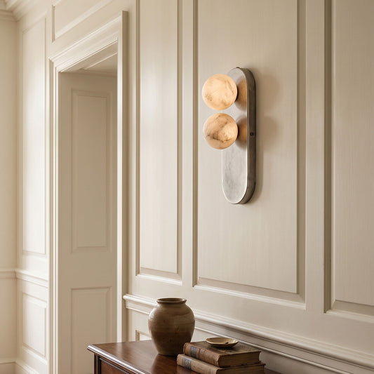 Eccolo Messing Albast wandlamp