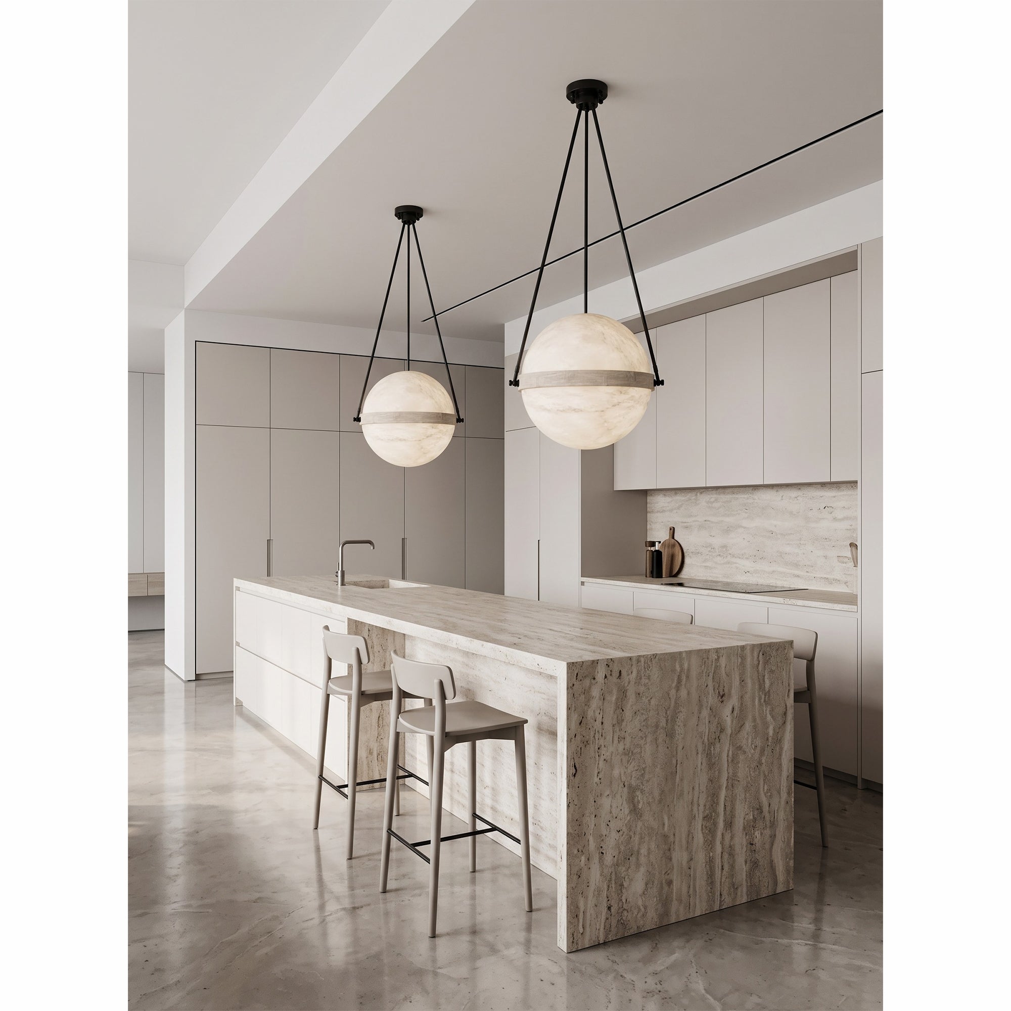 Ecliptane Orbital Alabaster Pendant Lamp