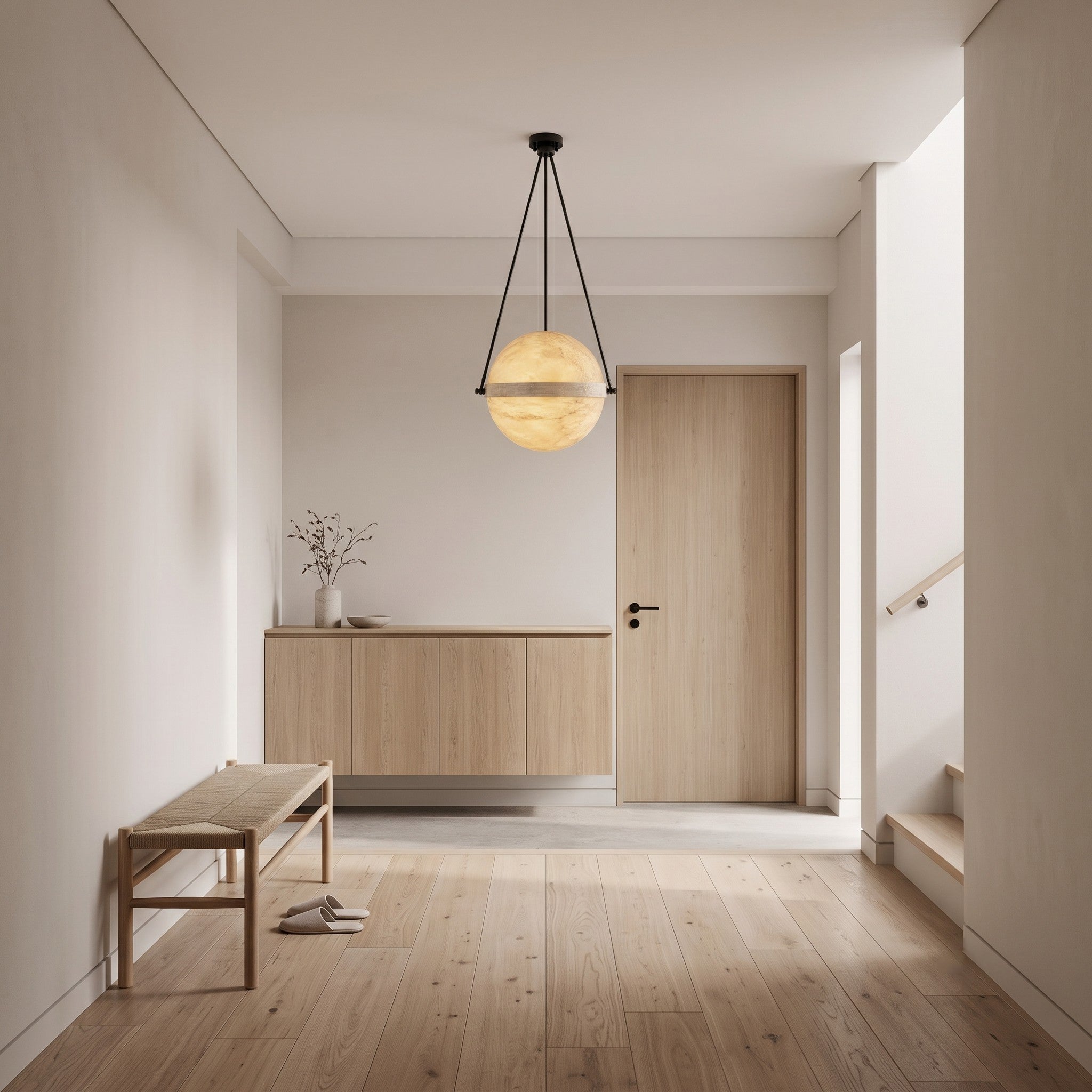 Ecliptane Orbital Alabaster Pendant Lamp