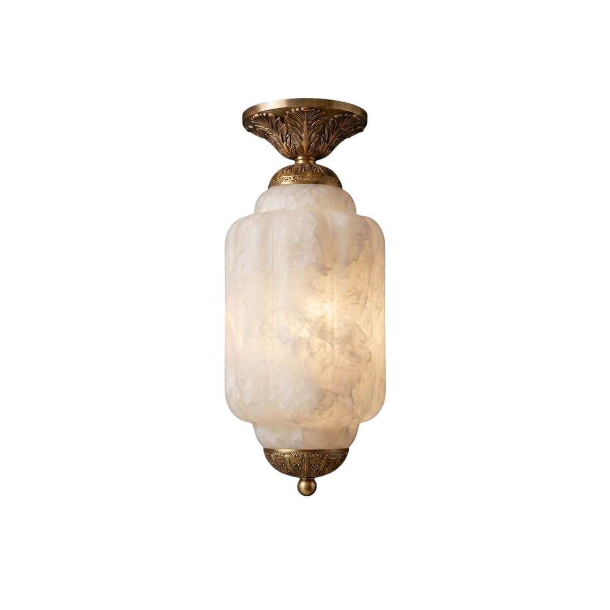 Eloise Scallop Alabaster Flush Mount Ceiling Light