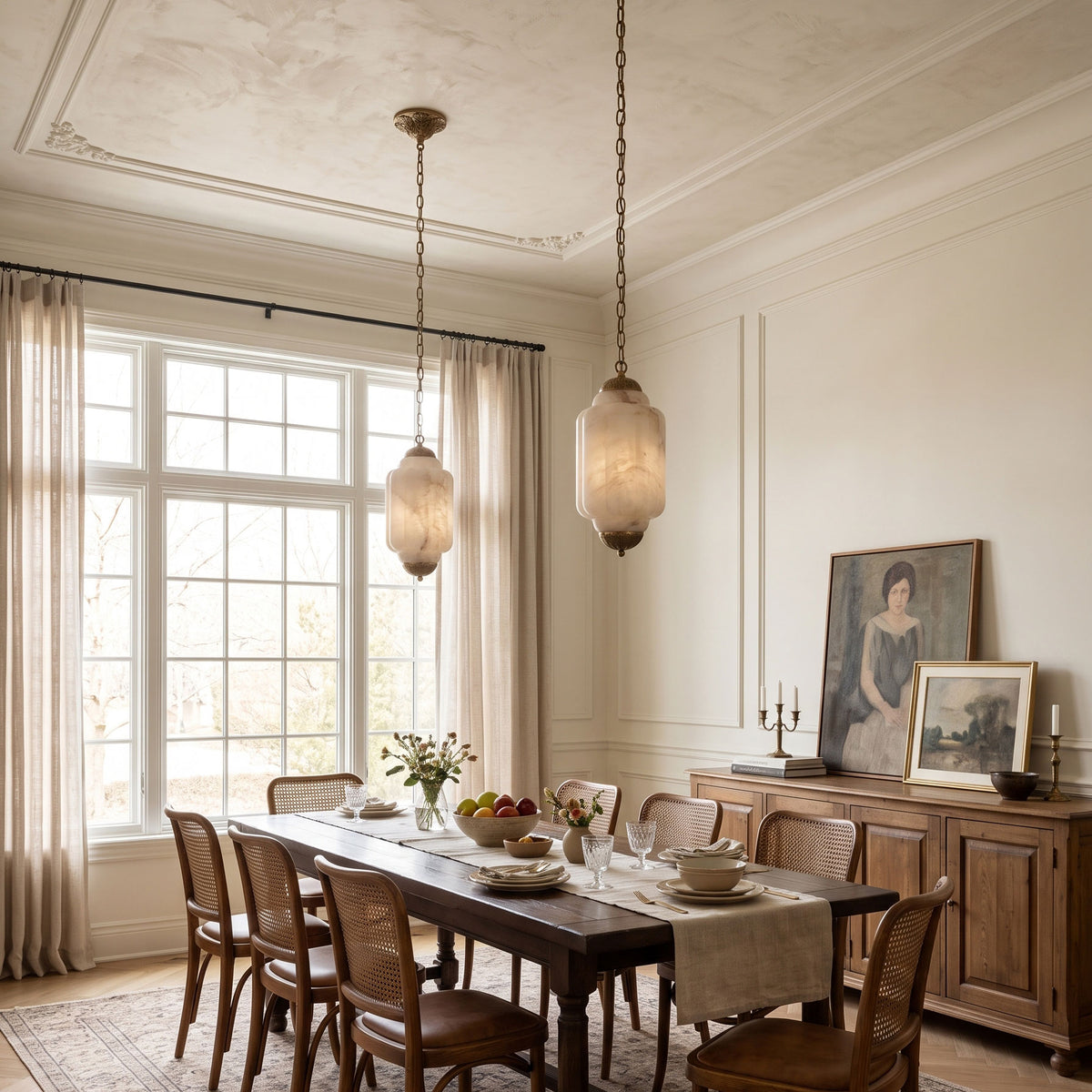 Eloise Scallop Alabaster Pendant Lamp