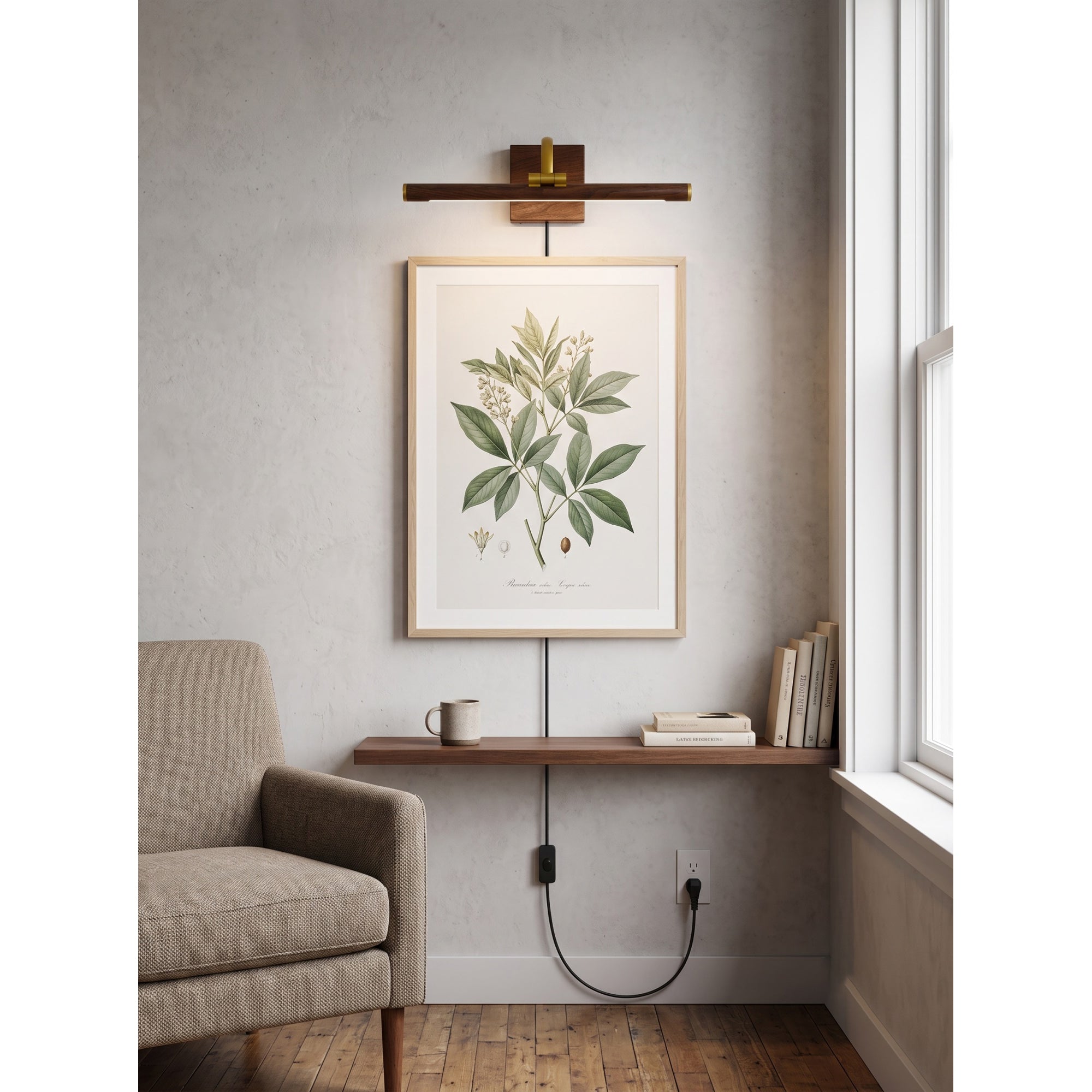 Elowen Brass Plug-in Wall Sconce