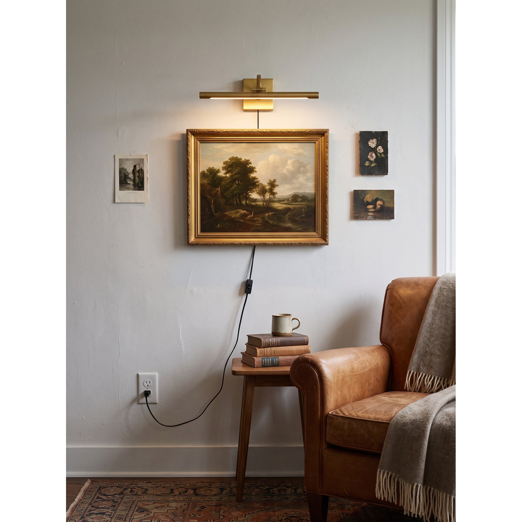 Elowen Brass Plug-in Wall Sconce
