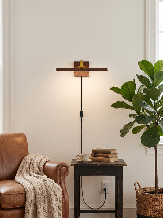 Elowen Brass Plug-in Wall Sconce