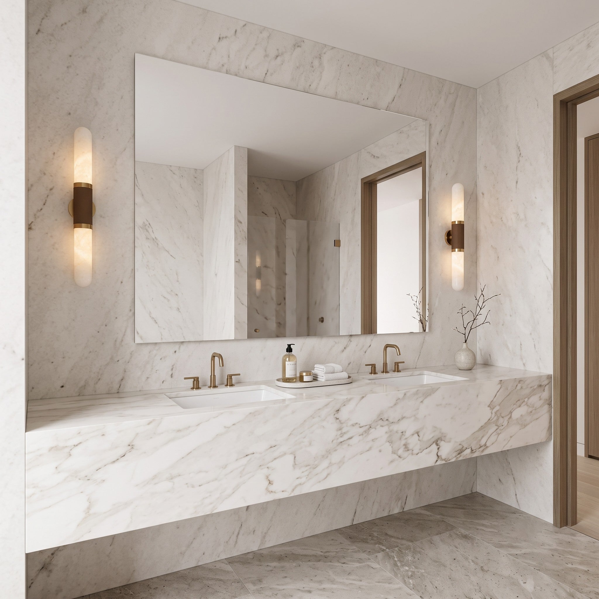 Elthara Alabaster Wall Sconce