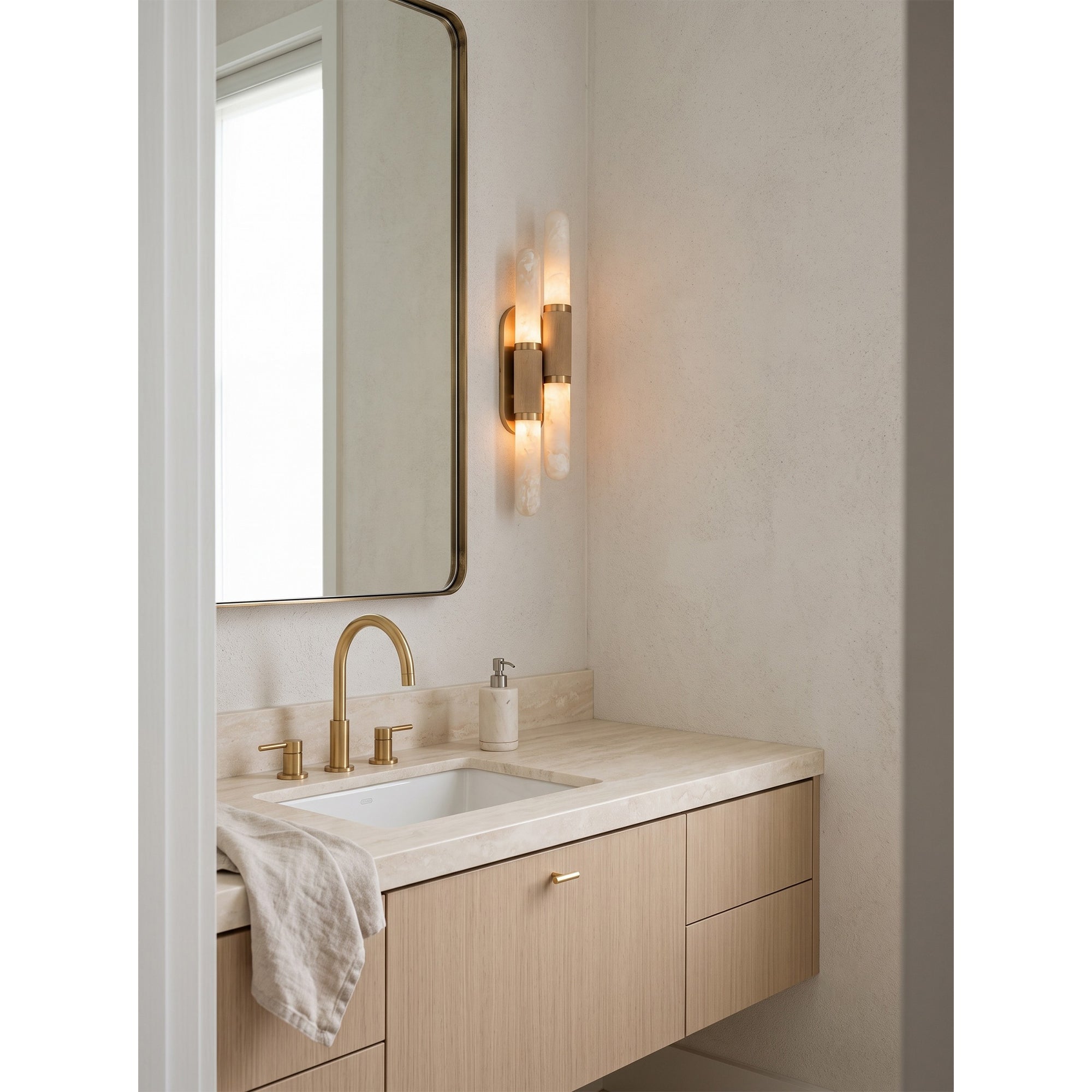 Elthara Alabaster Wall Sconce