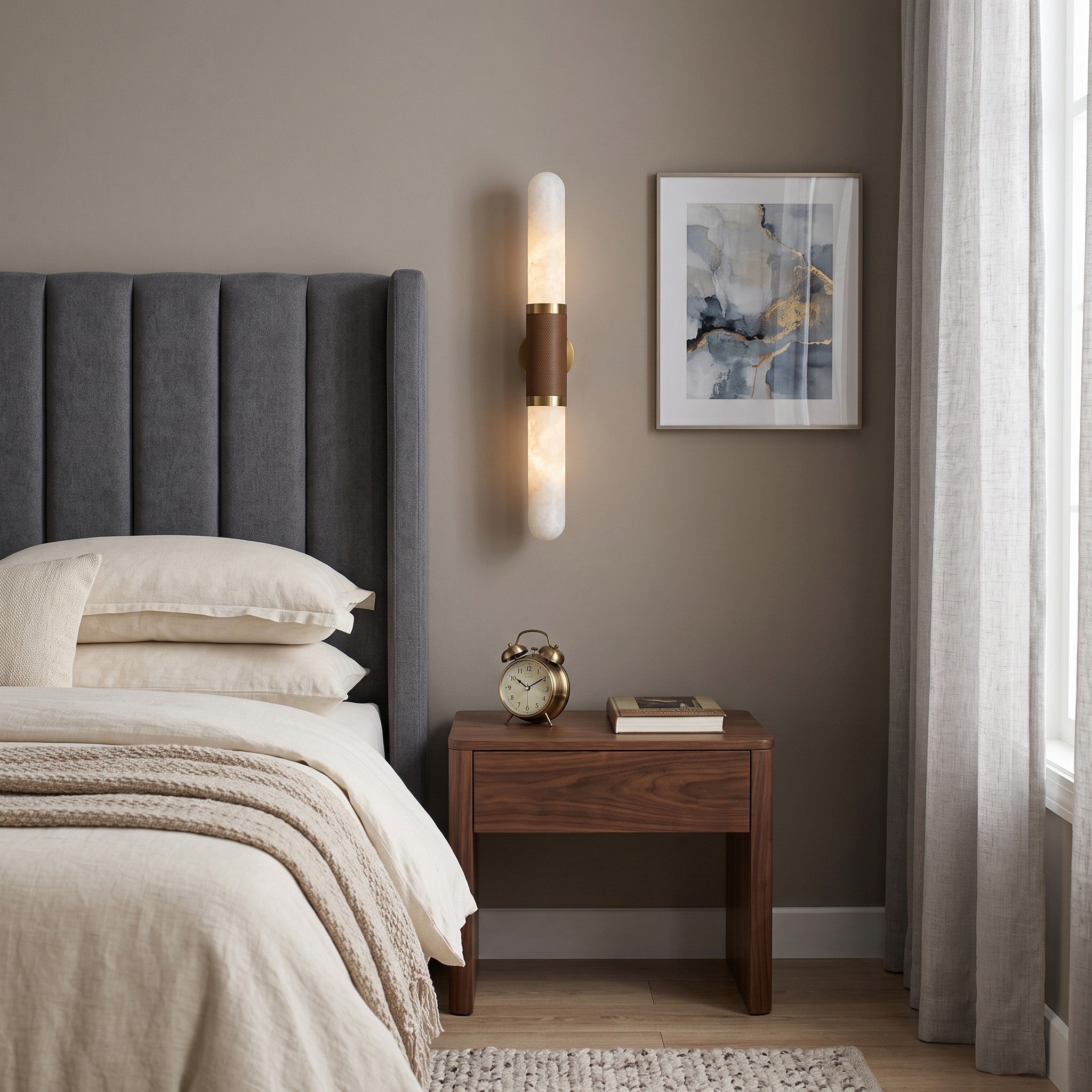 Elthara Alabaster Wall Sconce