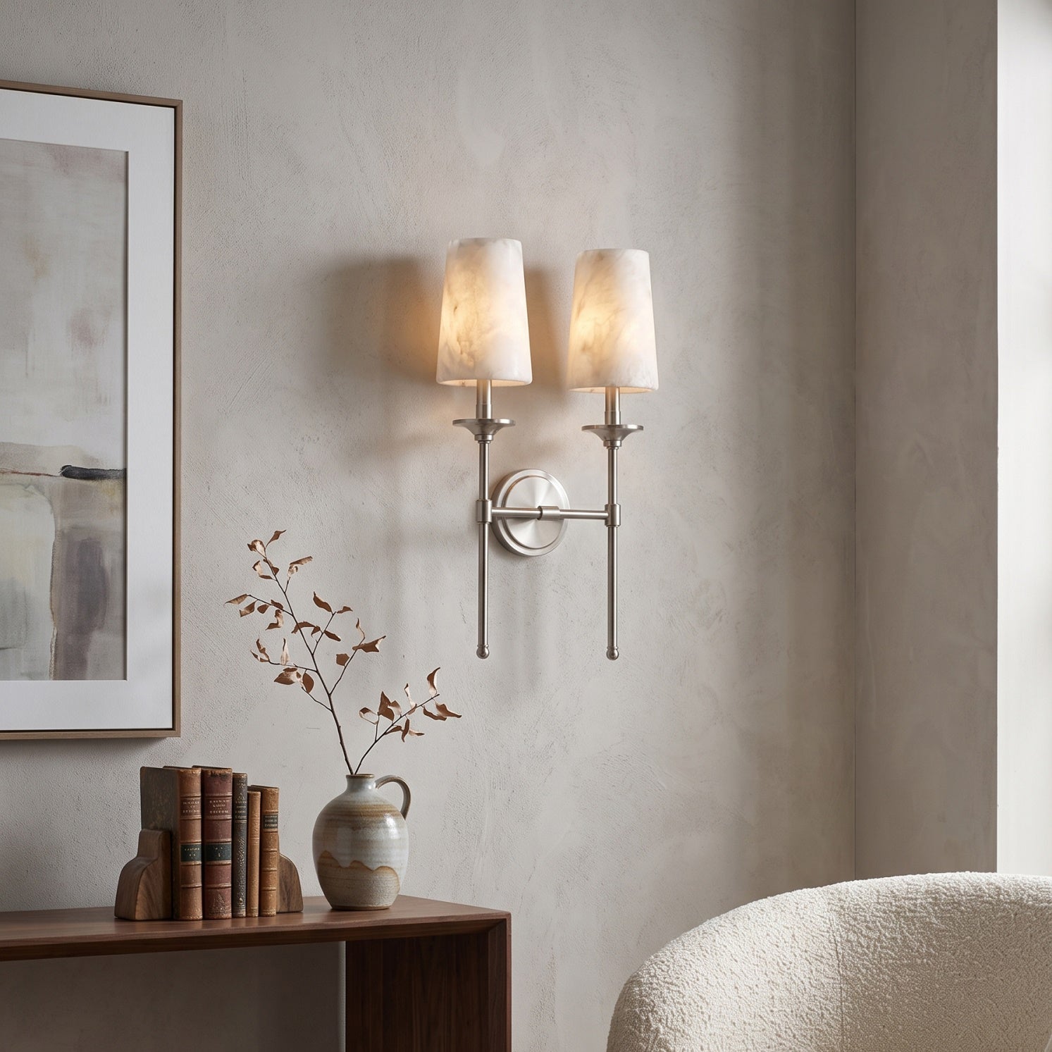Emily Alabaster Wall Sconce
