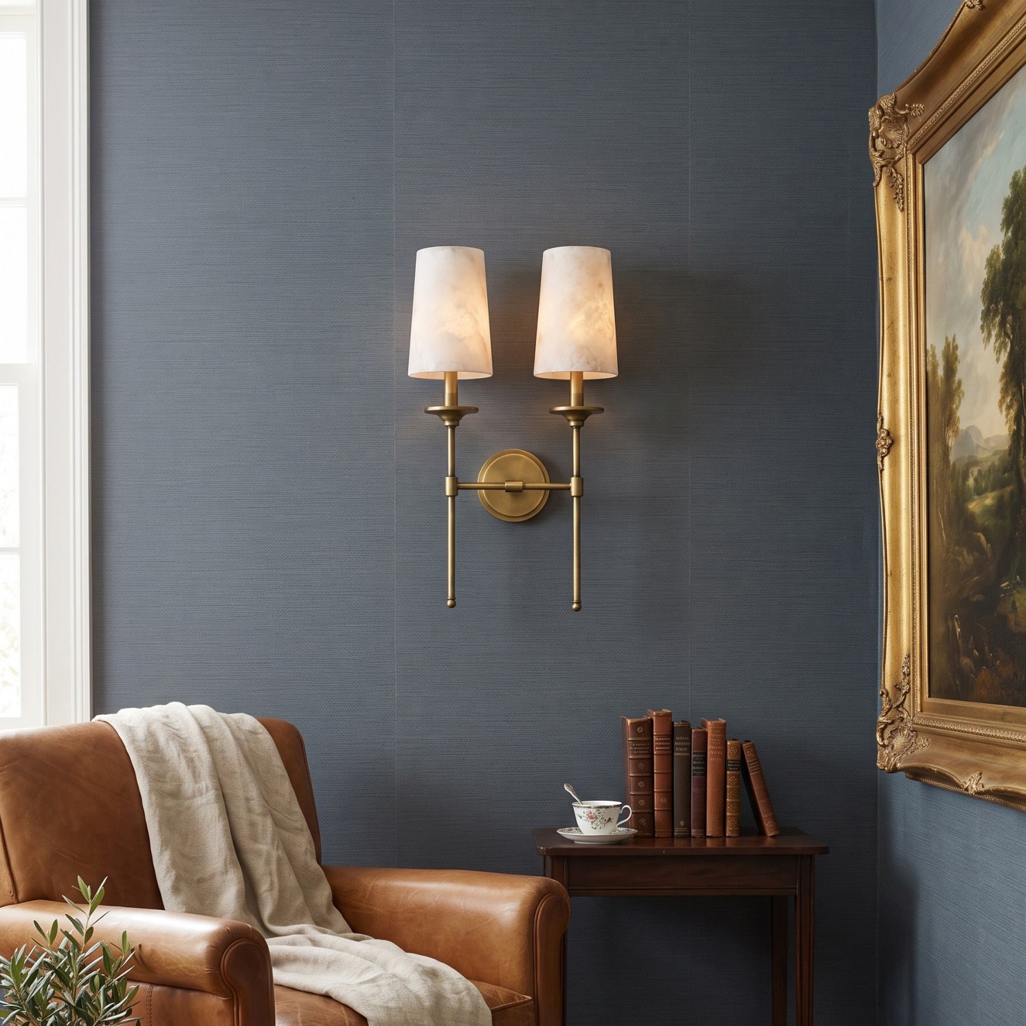 Emily Alabaster Wall Sconce
